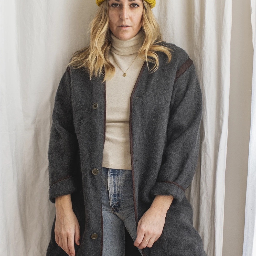 Vintage over dyed Wool military liner size S M